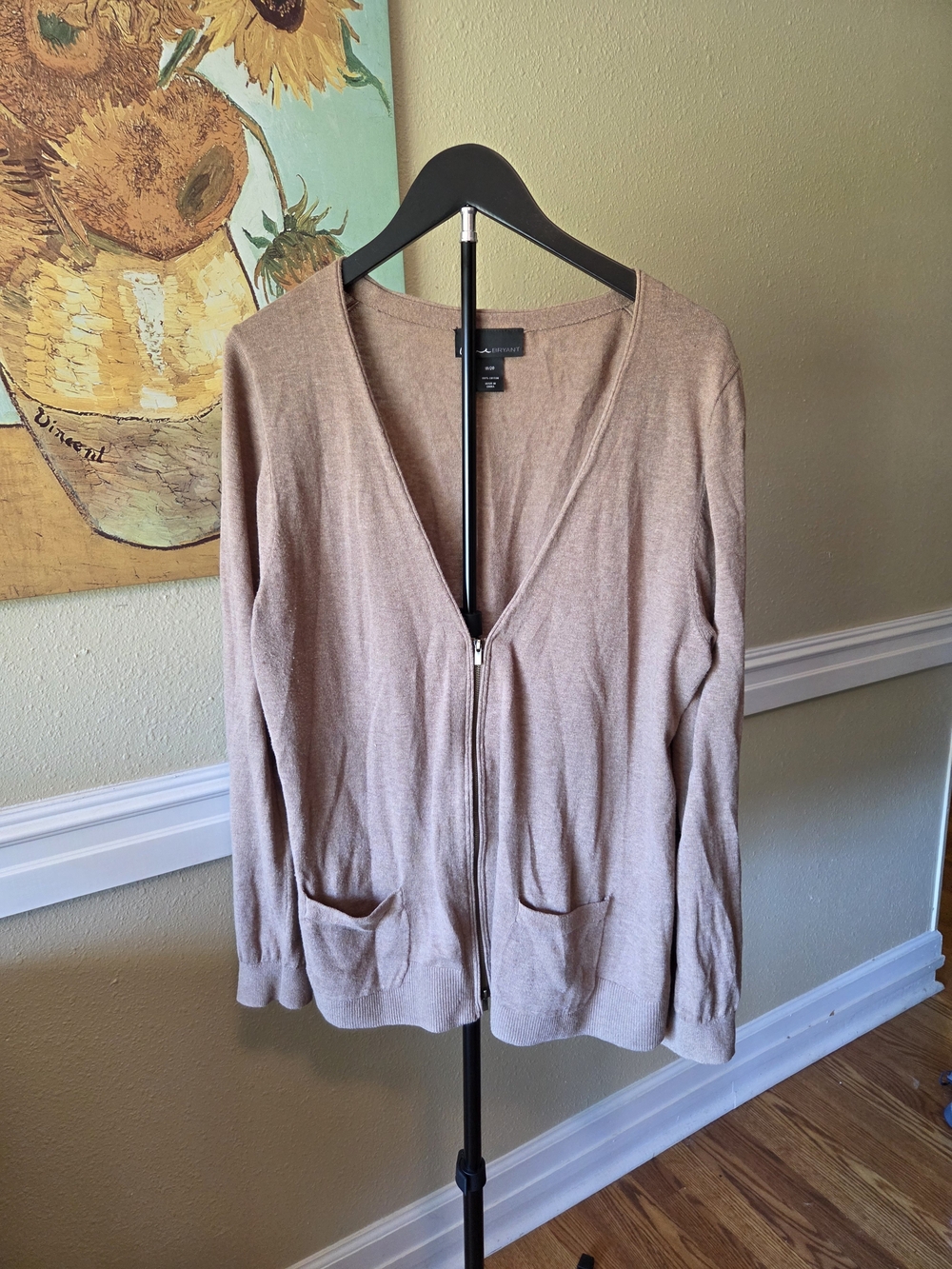 Lane Bryant Beige Zip-Front Women’s Cardigan
